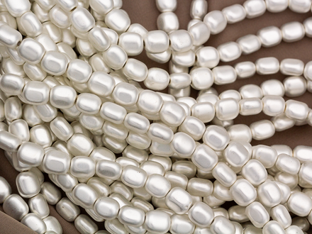 Нить гематитовых бусин, "Stones", галтовка 4-6мм