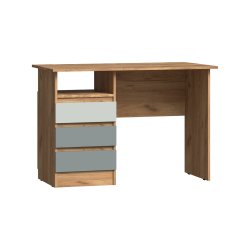 Стол письменный Челси Color, Мята темная, Сумеречный голубой, Дуб крафт