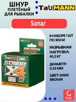 Плетеный шнур для рыбалки TauMANN Sonar PE X4 150m #1.2 (0.18mm) Yellow