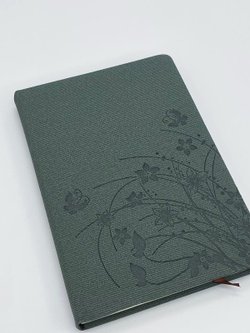 Блокнот 144 л А5 линейка цветы серо-зеленый (8344-18)