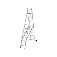 Стремянка двусторонняя 10 ступеней алюминиевая