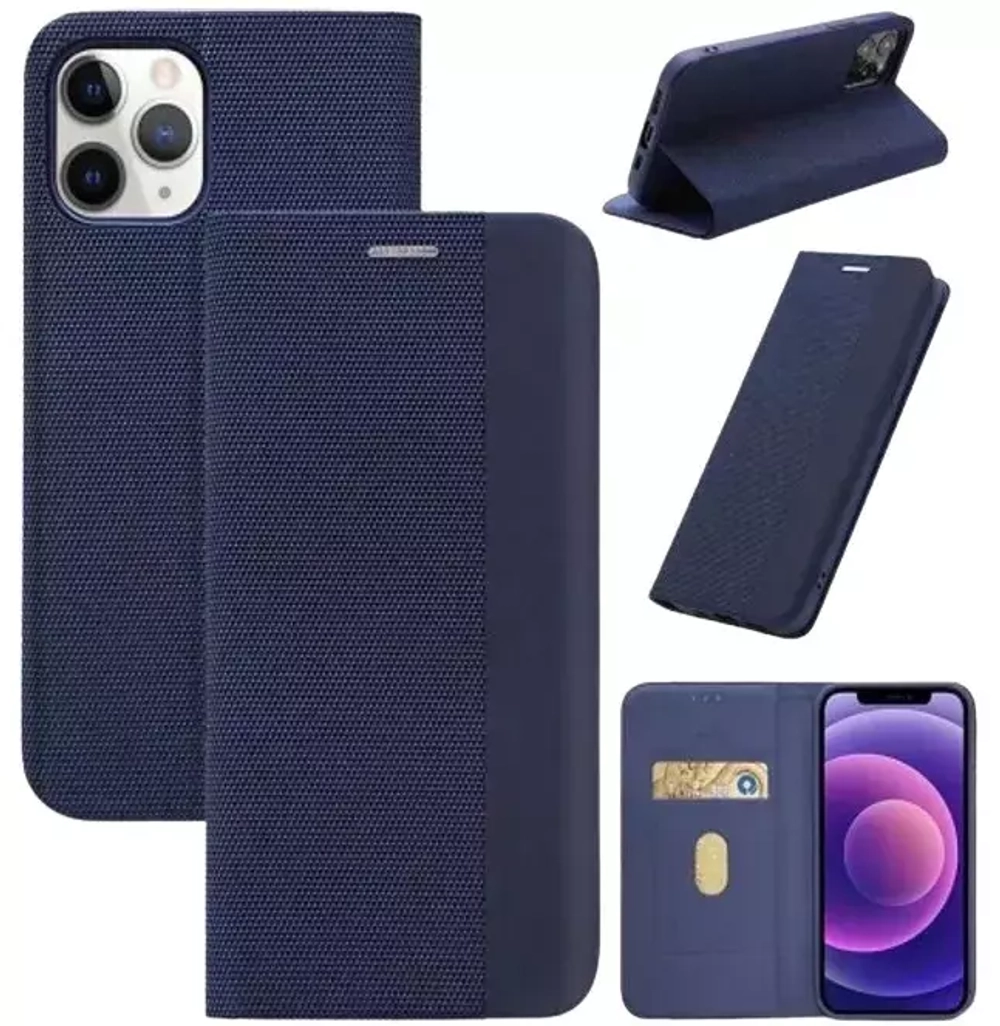 Чехол книжка Mesh Leather для iPhone 13 dark grey