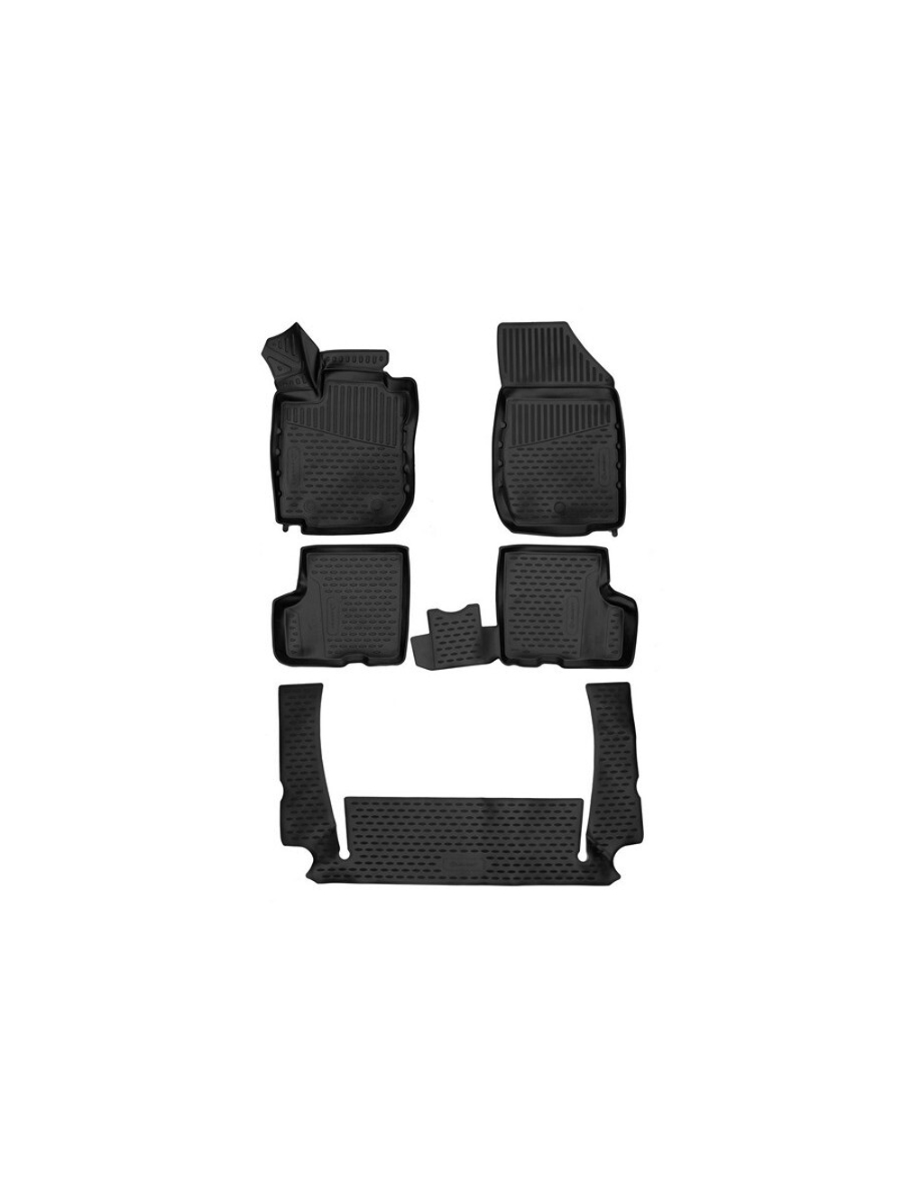 Коврики в салон для LADA (ВАЗ) Largus 2021-, 7 мест, 5шт. (полиуретан) ELEMENT3DA0N1217210K