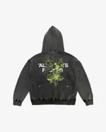 Худи CU8E Garment Dyed Flower All rights fucked Серый