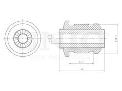 Сайлентблок переднего верхнего рычага UNIO RMP-20598