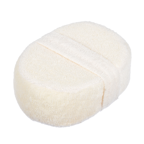 Мочалка из люфы, спонж мягкий с хлопком "Банные штучки"