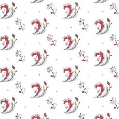 Цветочный узор на белом