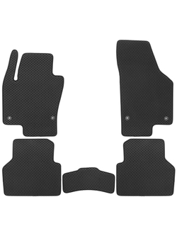 Коврики в салон для EVA VOLKSWAGEN Tiguan I, Ir 2007-2018 (черная окантовка), 5шт. EVA.B.0505102122110KH