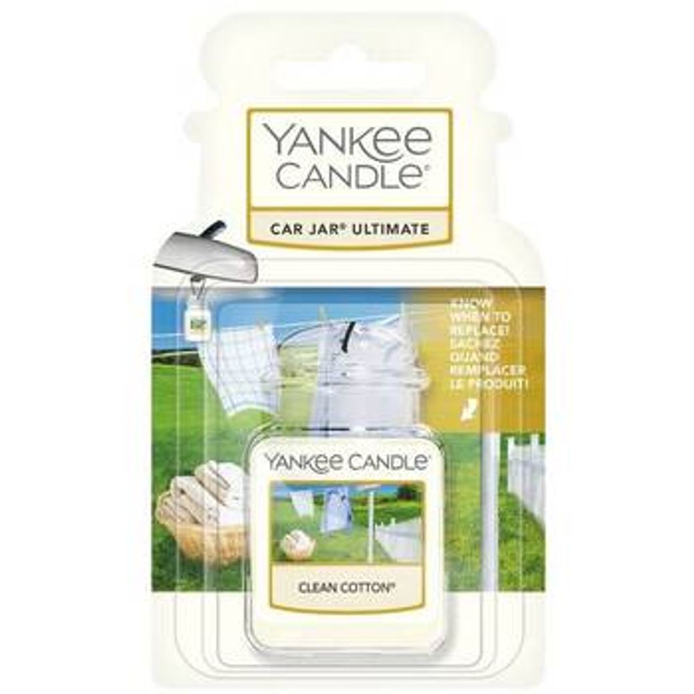Yankee Candle Clean Cotton Ultimate Car Jar - Luxury car tag Yankee Candle Clean Cotton Ultimate Car Jar - Luxury car tag