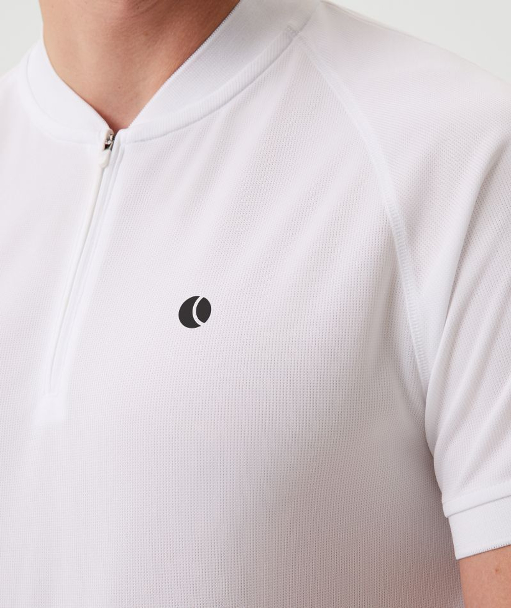 Мужское теннисное поло Björn Borg Ace Performance Zip Polo - brilliant white