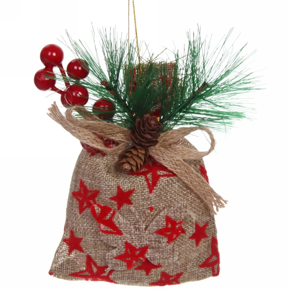 Подвеска новогодняя JOLLY «Мешочек еловый» 10*17 см