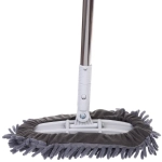 Швабра с насадкой из микрофибры, телескопическая ручка 77-120см силиконовое основание ZY5011