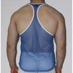 Синяя мужская сетчатая майка (Размер: L) (Цвет: синий)