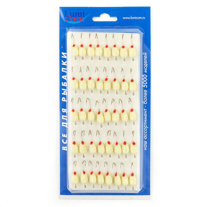 Мормышка фосфорная плавающая Lumicom 102, №6 Long+,P (набор 40шт)