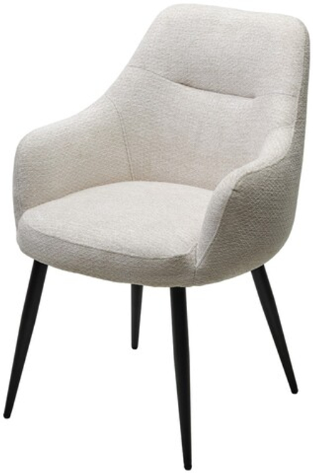 Стул М-City DISAUR Стамен (Stamen) ткань Davis Retro Bliss 02 Светло-Бежевый, Черный каркас