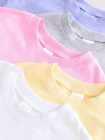 Футболка для девочки Next E65-347, 5 шт., Розовый, Голубой, Серый, Желтый