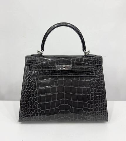 Сумка Hermes из кожи крокодила 25 см