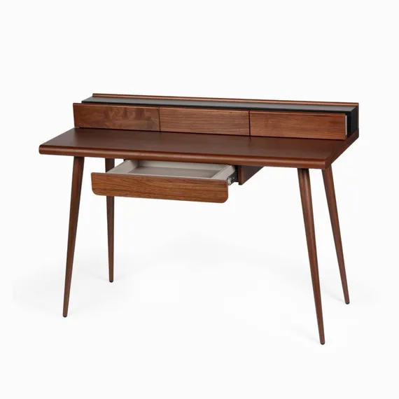 Письменный стол с ящиком Jerome 120х55 см, шпон ореха