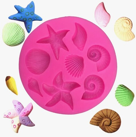 Молд силиконовый «Морские жители», круглый, силикон