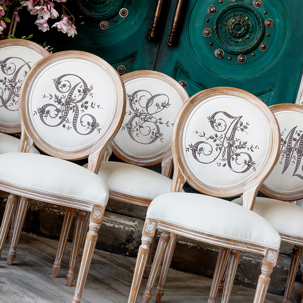 Стул Объект мечты Монограмма буквы E