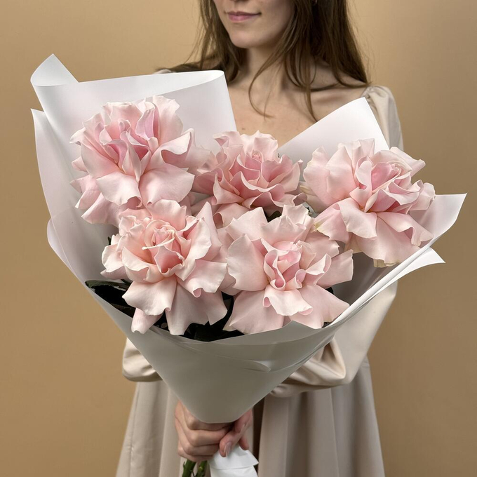 Букет из 5 французских роз Эквадор, 70 см