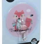 Крючок на липкой основе «ИДЕЯДОМА», зверятки с перышками, микс четыре дизайна, нагрузка 5кг/9см