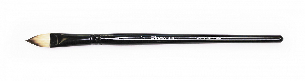 Кисть "Pinax Artists HI-TECH" синтетика плоскоовальная язык №12 длинная ручка