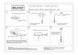 Подвесной светильник Belfast Pansy 6214-1 BR CA