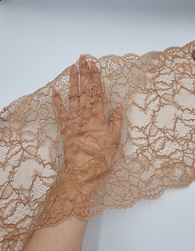 Кружево эластичное коричневое КС178 (24 см)