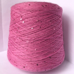 Пряжа меринос пайетки pink