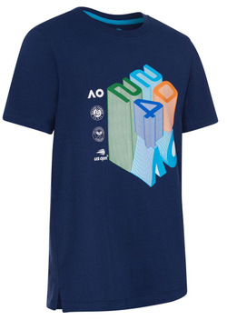 Футболка для мальчика теннисная Australian Open Boys T-Shirt Grand Slam 2024 - navy
