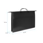 Папка с ручками А3, Спейс, черный пластик