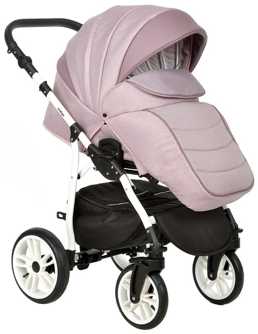 Детская коляска Indigo Indigo New 3 в 1 In04 темная пудра