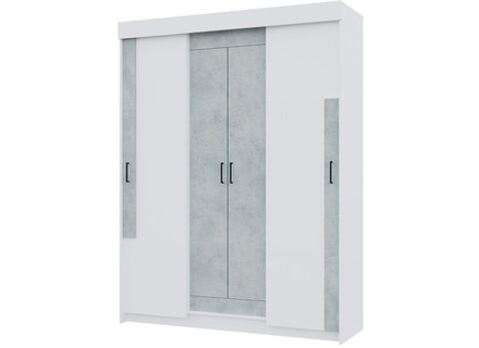 Шкаф-купе Горизонт Victor, ЛДСП, белый, бетон,6 см