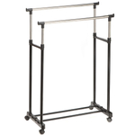 Вешалка напольная 75х45х160 см, с колесами, телескоп, Y3-701, чер