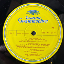 Винтажная виниловая пластинка LP Horst R. Laubenthal and Erik Werba - Beethoven Бетховен, Schubert Шуберт, Schumann Шуман, Brahms Брамс (СССР 1969) Deutsche Grammophon Debut