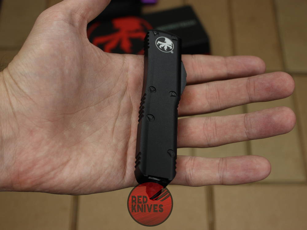 Нож Microtech UTX-85 S/E - черная рукоять, стандартный клинок, черный + запчасти RK-391