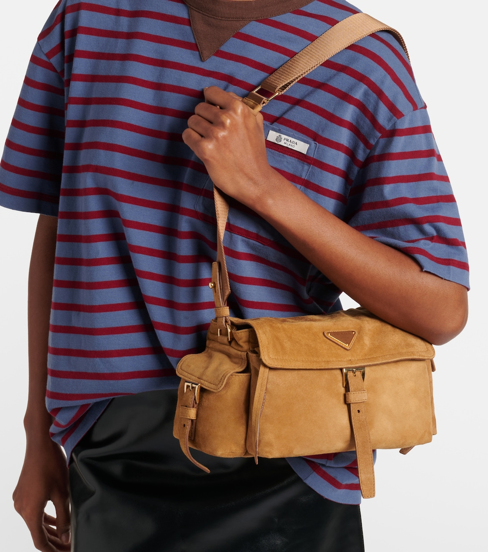 Сумка Prada Explore Medium Suede Shoulder "Cinnamon"