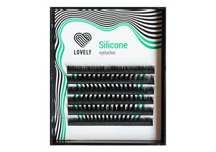 Lovely Ресницы чёрные серия "Silicone" - 6 линий - MINI