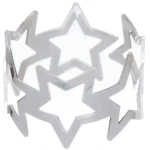 Набор колец для салфеток 6шт «Звезды» 4*3см, серебро