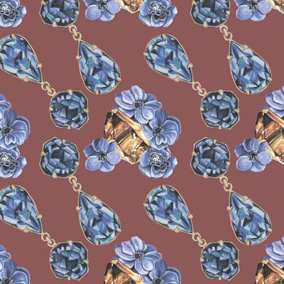 Серги и цветы.