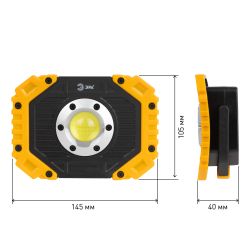 Светодиодный фонарь ЭРА Рабочие Практик PA-802 прожектор аккумуляторный 15Вт, COB, 6 режимов