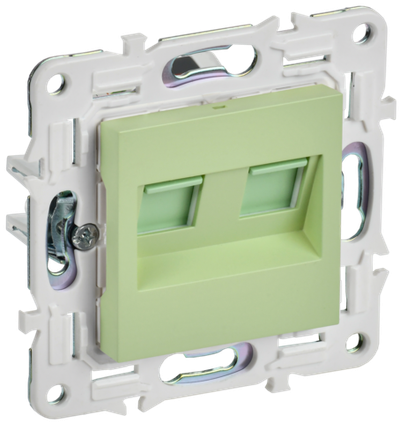 SKANDY Розетка компьютерная двойная RJ45 кат.5E SK-K03G мятный IEK