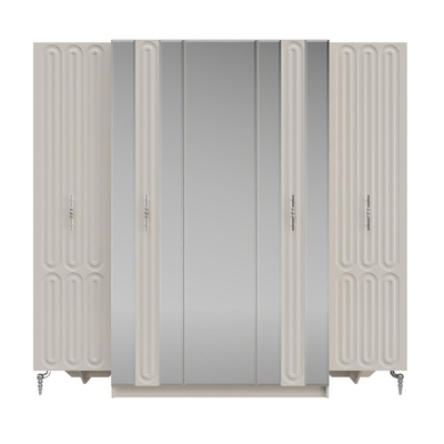 Шкаф 5 двер "Галакси" сатин серебро