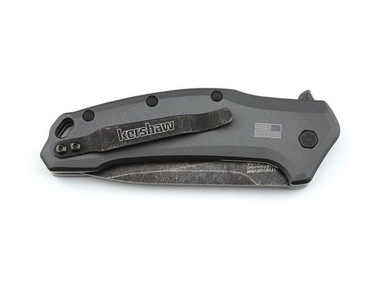 Складной нож KERSHAW Link Gray Tanto 1776TGRYBW c клинком из стали 420HC, рукоять алюминий