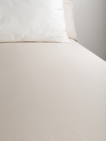 Простынь двуспальная бежевая сатин UTOPIA