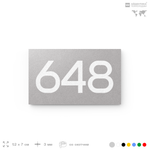 Номер на дверь 648, табличка на дверь для офиса, квартиры, кабинета, аудитории, склада, серая 120х70 мм, Айдентика Технолоджи