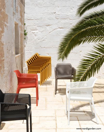 Стул Net пластиковый зеленый Nardi Италия