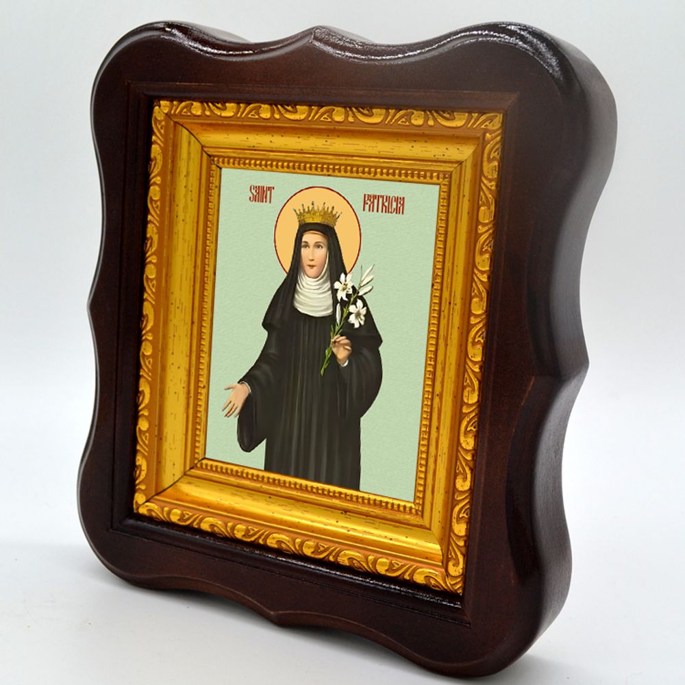 Патриция Неаполитанская (Патрикия Константинопольская) святая праведная дева. Икона на холсте.