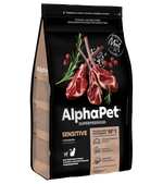 AlphaPet Superpremium Sensitive для кошек с ягненком 400гр.